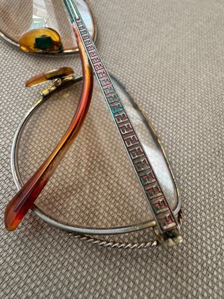Fendi Montatura Occhiali Vintage Oro Multicolor