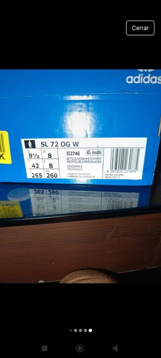 Zapatillas Adidas Rojas y Blancas.
Modelo SL 72 
