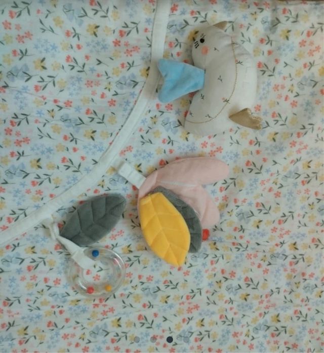 Manta de juego Tummy Time floral, Vertbaudet