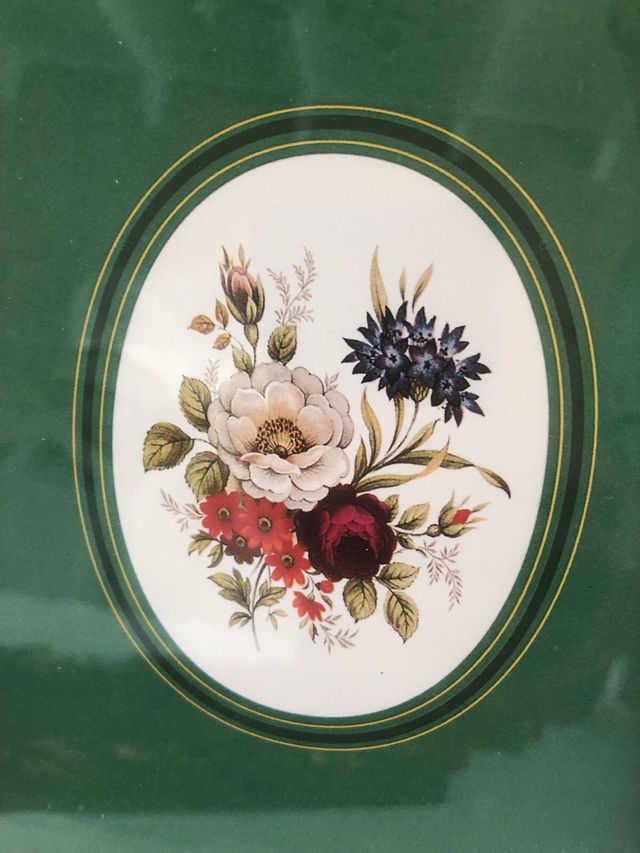 Pareja de cuadros decorativos florales