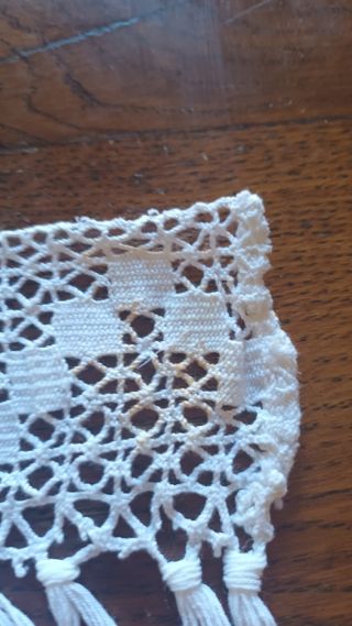 Trina bianca con frange