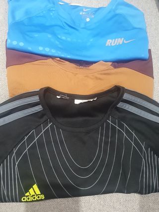 Lote 3 Camisetas Nike y Adidas Talla S