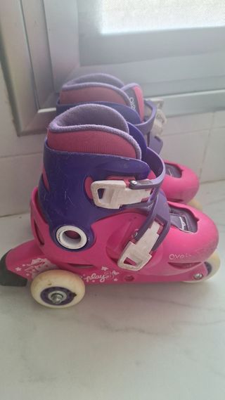 Patines niña Talla 26-28 Rosa y Morado