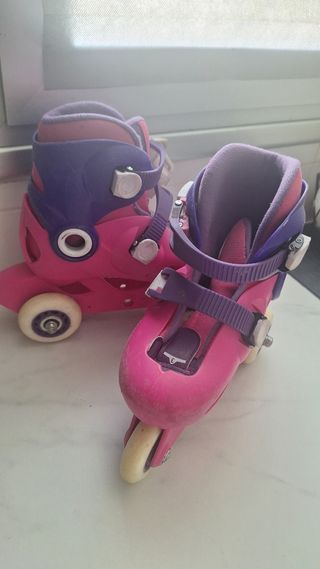 Patines niña Talla 26-28 Rosa y Morado