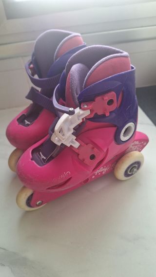 Patines niña Talla 26-28 Rosa y Morado