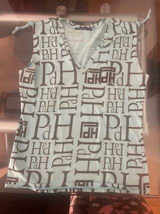 Camiseta Pedro del Hierro Azul Estampada