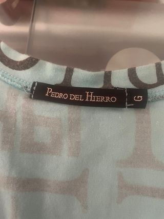 Camiseta Pedro del Hierro Azul Estampada