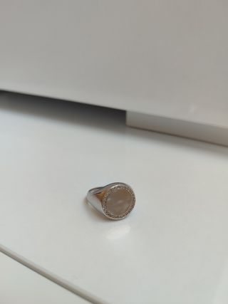 Anillo de plata antiguo con brillantes
