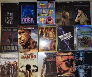 Lote 15 DVDs Películas Acción, Sci-Fi, Animación