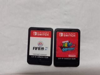 Tarjetas Nintendo Switch FIFA 19 y Super Mario Ody