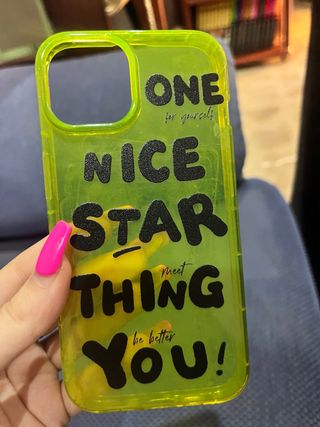 Funda iPhone 13 Neón Transparente