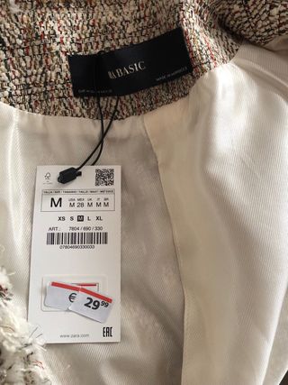 Elegante abrigo Zara multicolor