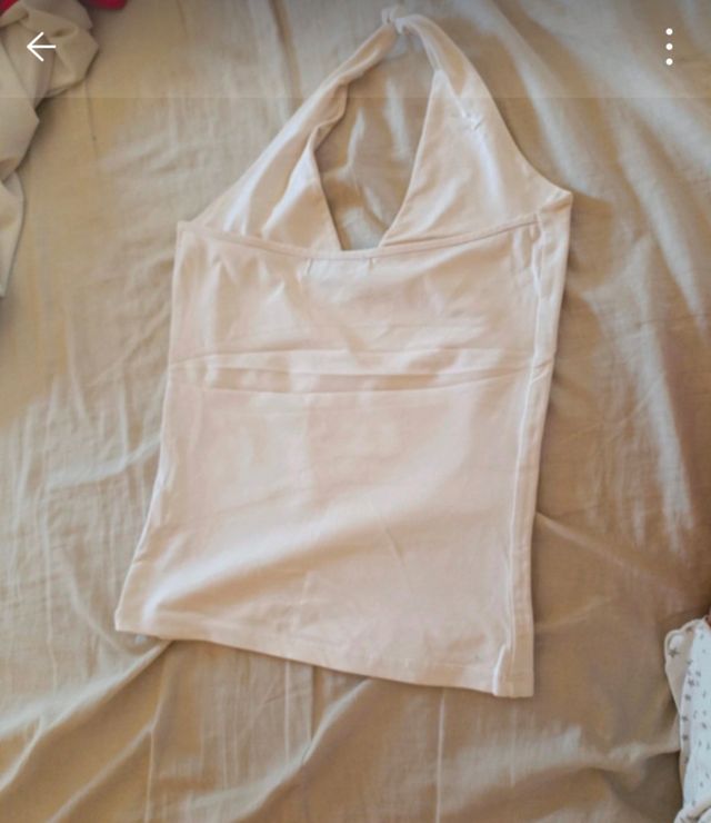 Top halter blanco Bershka talla M
