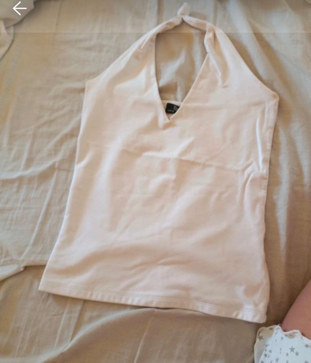 Top halter blanco Bershka talla M