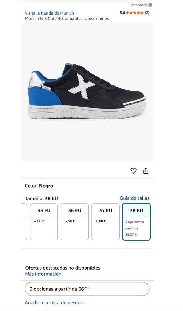 Zapatillas Munich G-3 Kid Unisex T38