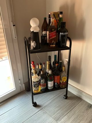 Carrito de mesa auxiliar negro