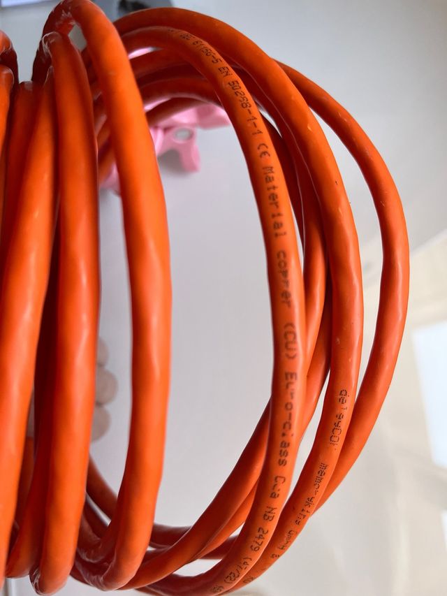 12 metros Cable de red Cat 7 memoryki naranja