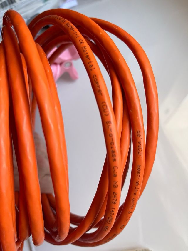 12 metros Cable de red Cat 7 memoryki naranja