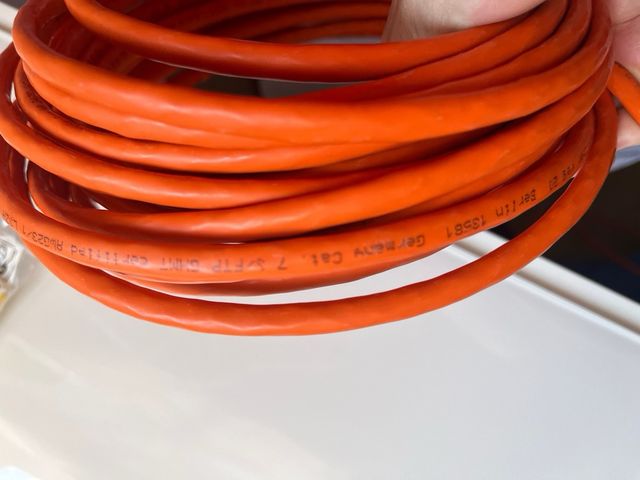 12 metros Cable de red Cat 7 memoryki naranja