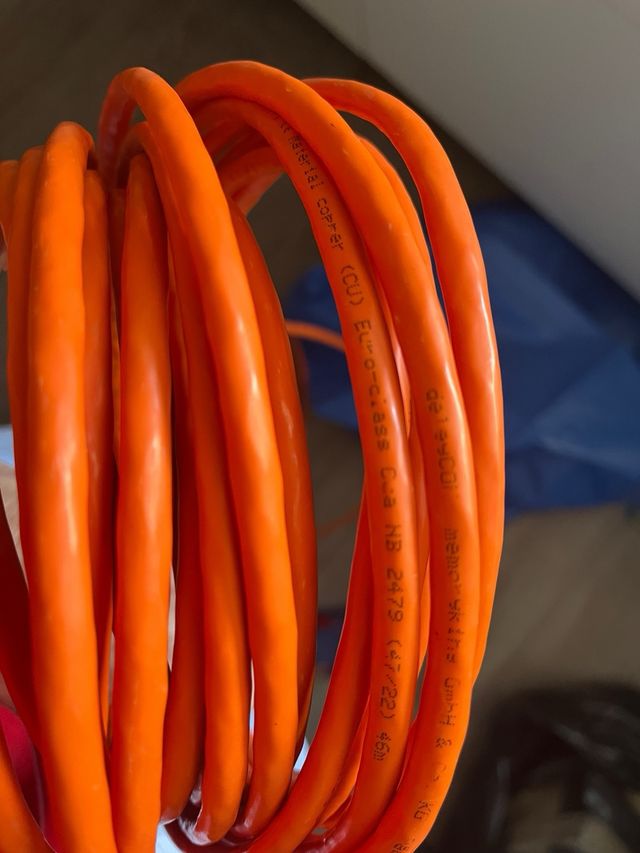 12 metros Cable de red Cat 7 memoryki naranja