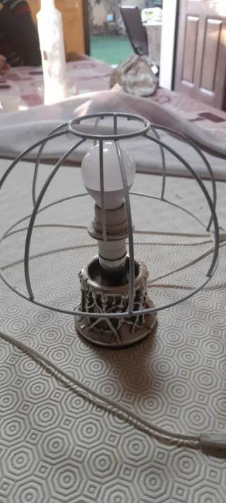 Lampada Ottaviani peltro anni 80