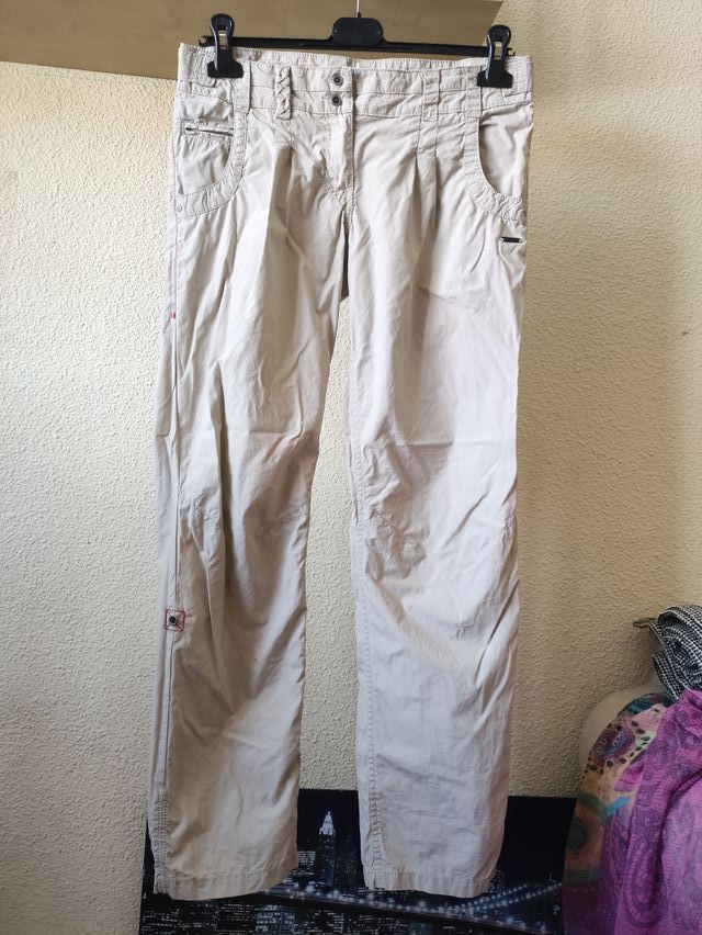 Pantalones senderismo Quechua beige