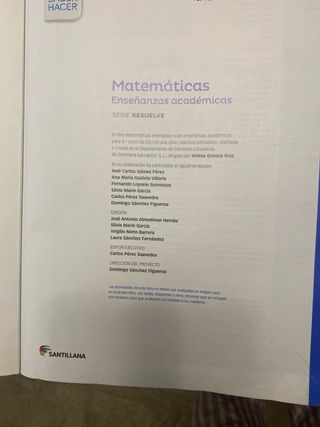 MATEMATICAS ENSEÑANZAS ACADEMICAS SERIE RESUELV...