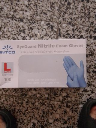 Guantes de nitrilo SynGuard INTCO Talla L