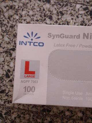 Guantes de nitrilo SynGuard INTCO Talla L