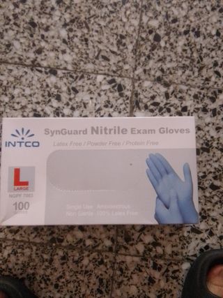 Guantes de nitrilo SynGuard INTCO Talla L