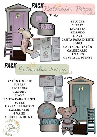 Pack Ratoncitos Pérez crochet