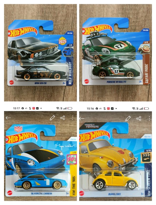 Lotto 4 modellini Hot Wheels