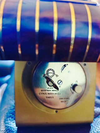 Raro Orologio Sveglia Cyma Amic 8 Giorni 15 Rubini