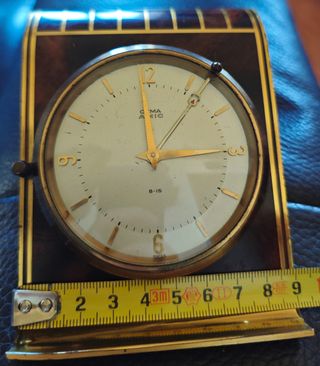 Raro Orologio Sveglia Cyma Amic 8 Giorni 15 Rubini