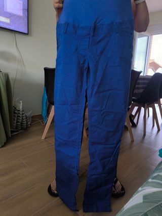 Pantalones premamá azules