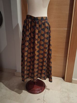 Falda larga estampada