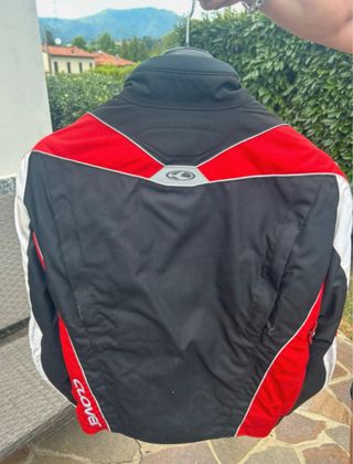 Giacca Moto Clover Nera e Rossa