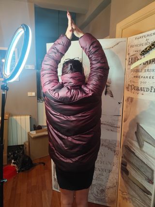 Cazadora granate acolchada