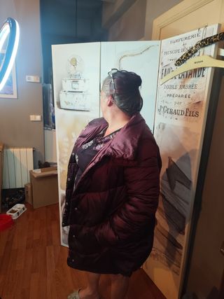 Cazadora granate acolchada