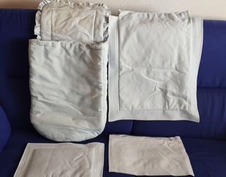 Saco y colcha para capazo azul