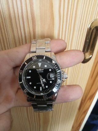 Reloj Winner Automático Acero Plata Negro