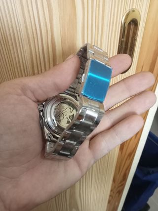Reloj Winner Automático Acero Plata Negro