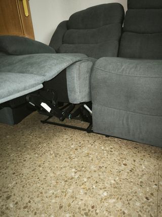 Sofá reclinable 2 plazas gris