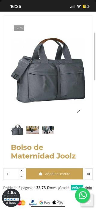 Bolso organizador JOOLZ gris