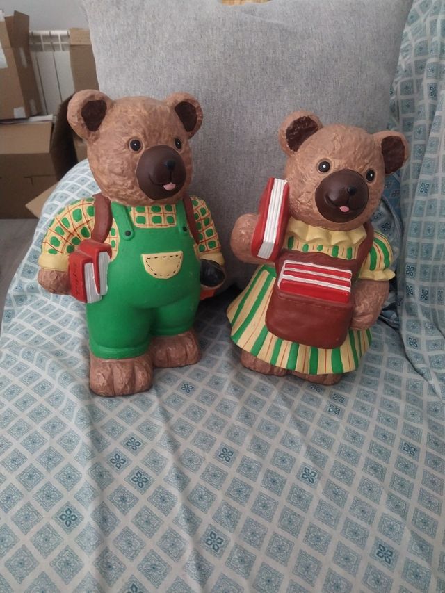 Huchas Oso y Osa de Cerámica 29 cm