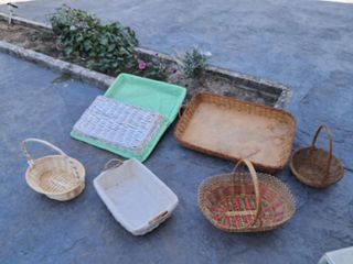 Cestas de mimbre y ratán