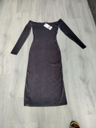 Vestido largo Zara negro