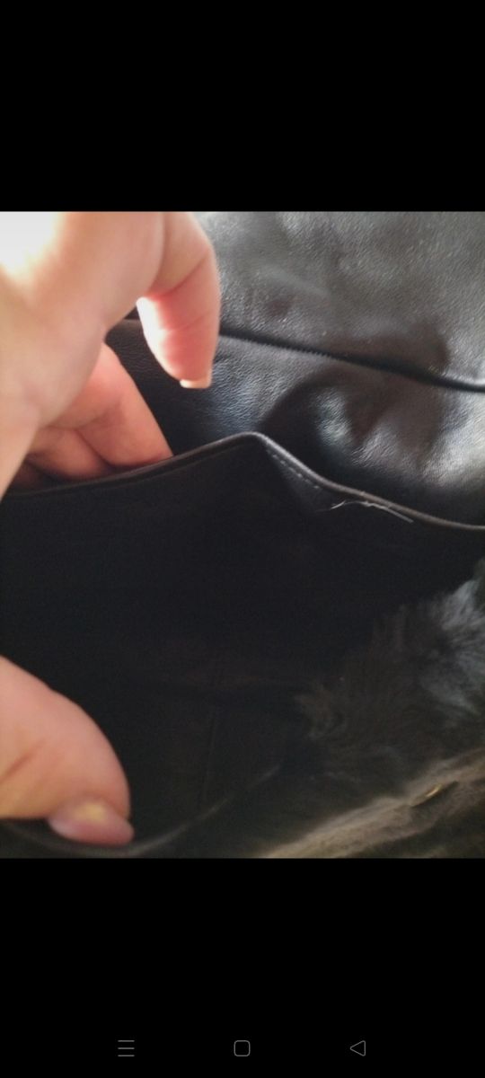 Borsa vera pelle montone e patta cavallino