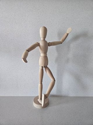 Maniquí de madera natural 33 cm