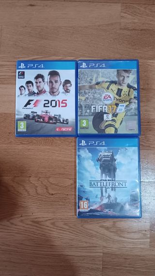 PS4 Slim Negra + 3 Juegos + Mando